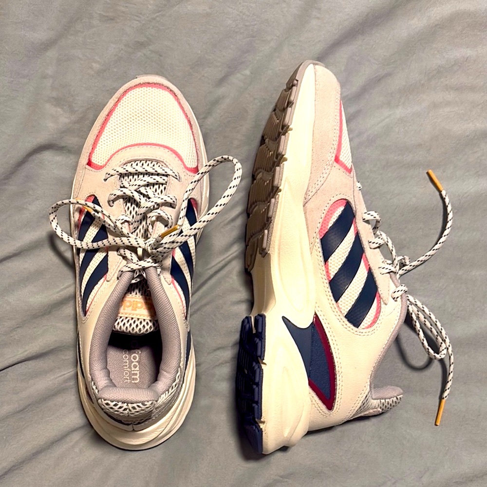 Adidas Sneakers with Pink and Navy Accents